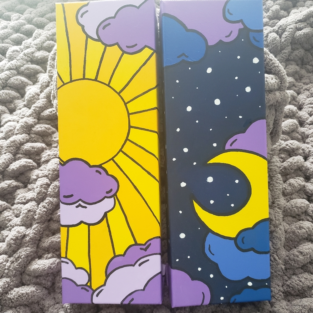 Sun and moon painting